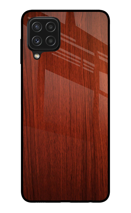 Wooden Plain Pattern Samsung A22 4G Glass Case