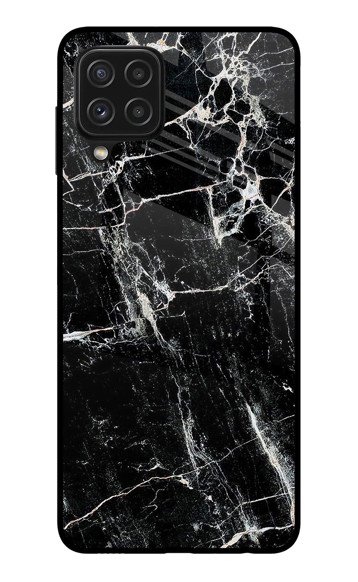 Black Marble Texture Samsung A22 4G Back Cover