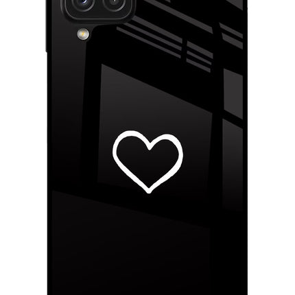 Heart Samsung A22 4G Glass Case Back Cover by Casekaro