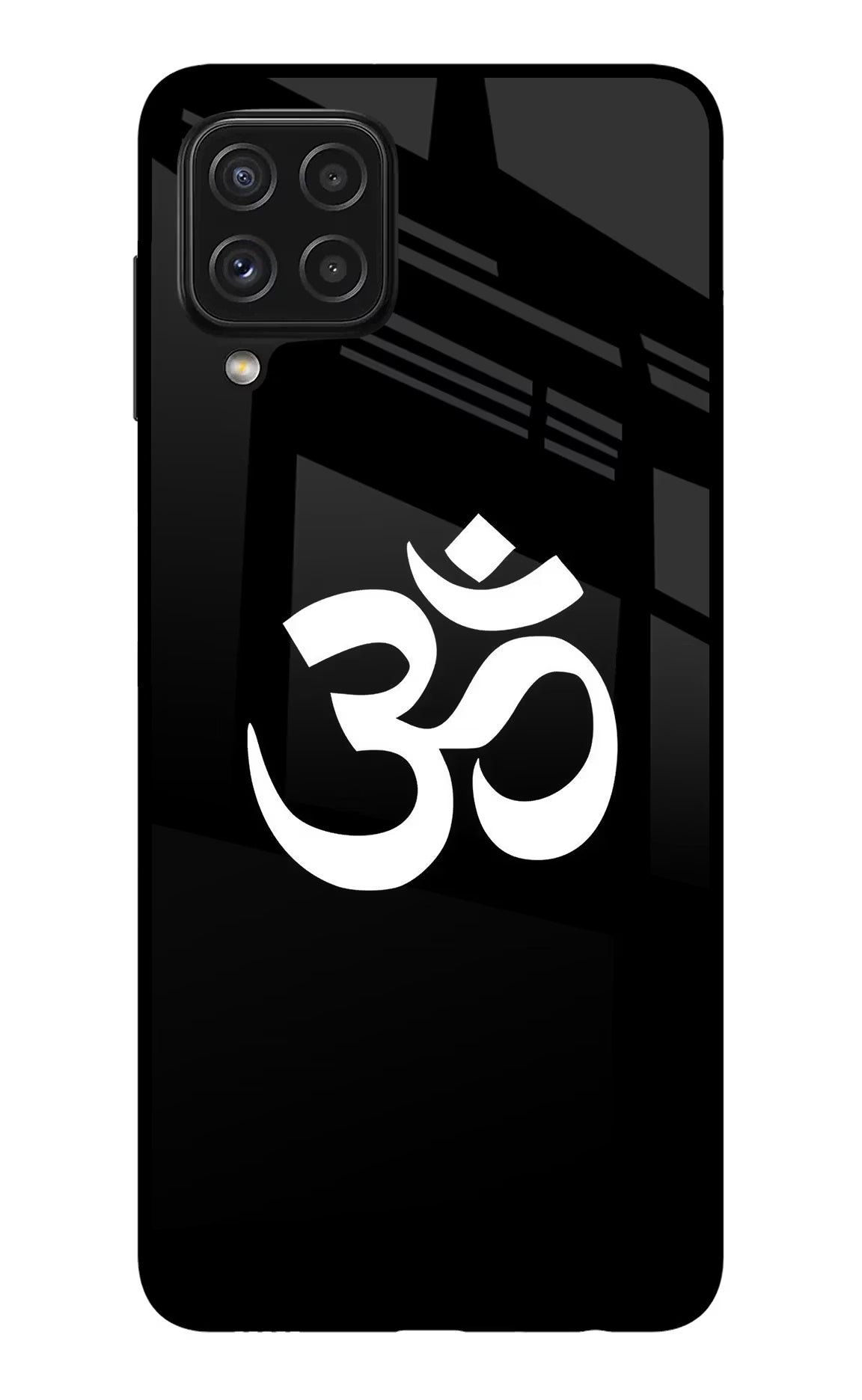 Om Samsung A22 4G Glass Case Back Cover by Casekaro