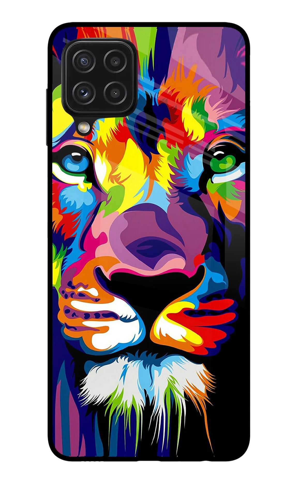 Lion Samsung A22 4G Glass Case