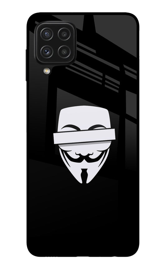 Anonymous Face Samsung A22 4G Glass Case