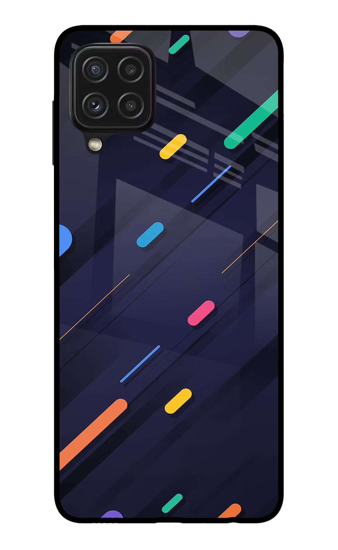 Abstract Design Samsung A22 4G Glass Case Back Cover by Casekaro