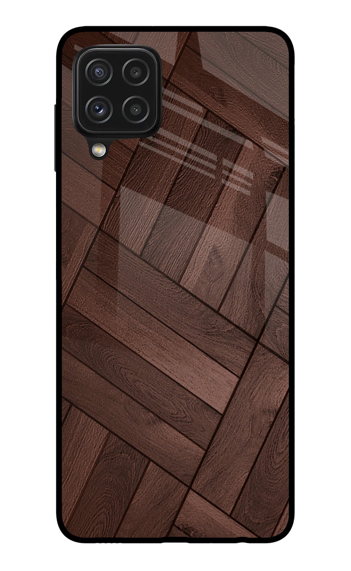 Wooden Texture Design Samsung A22 4G Glass Case