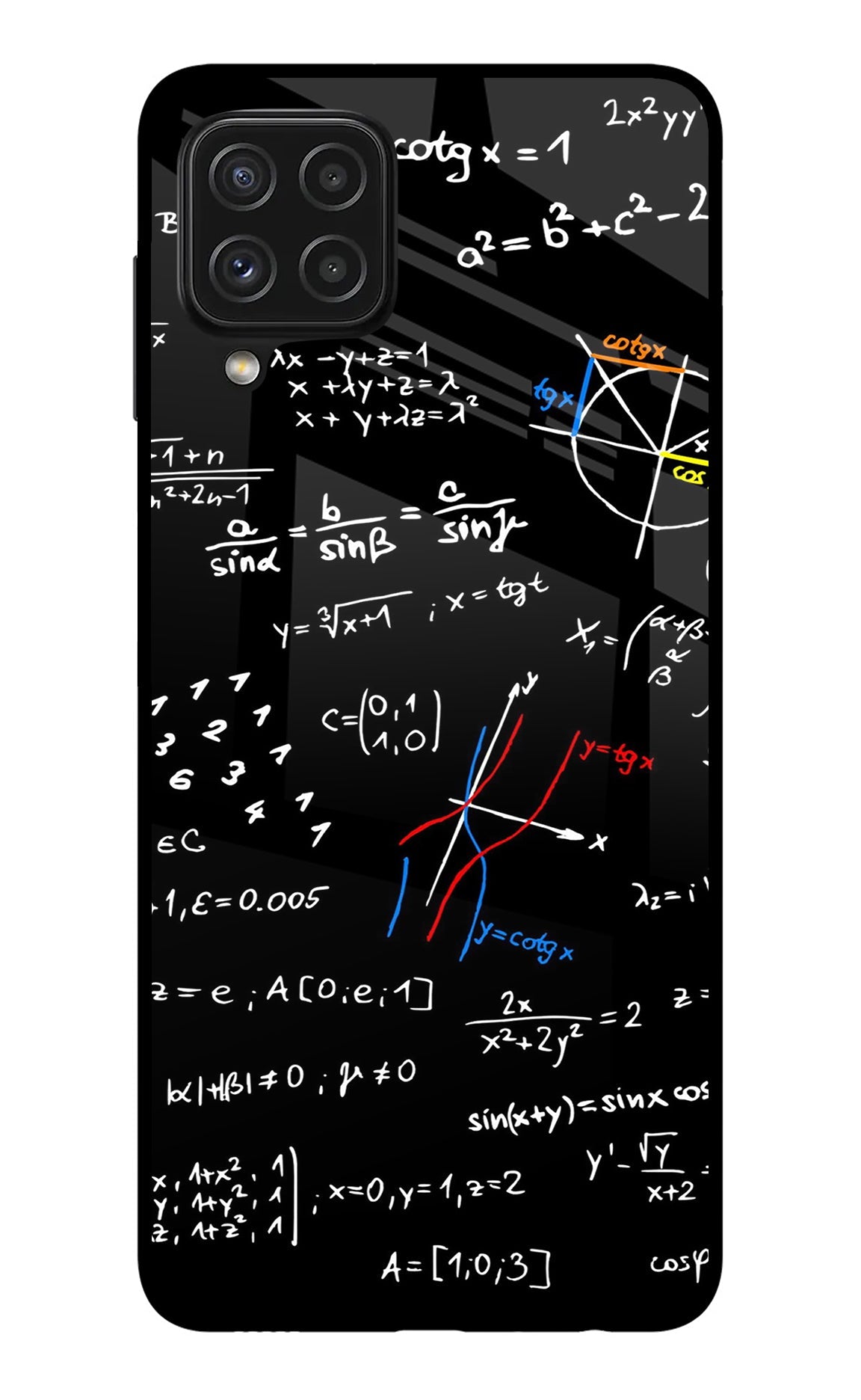 Mathematics Formula Samsung A22 4G Glass Case