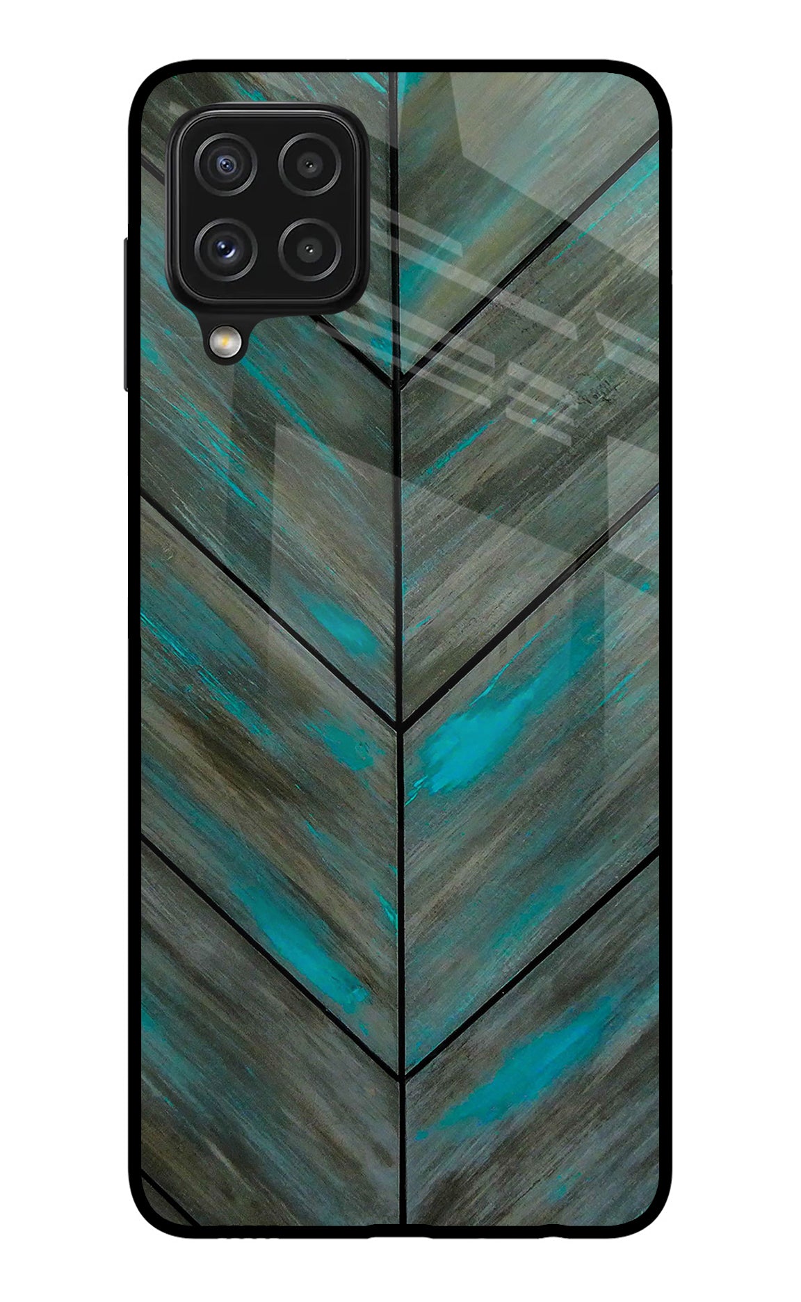 Pattern Samsung A22 4G Glass Case