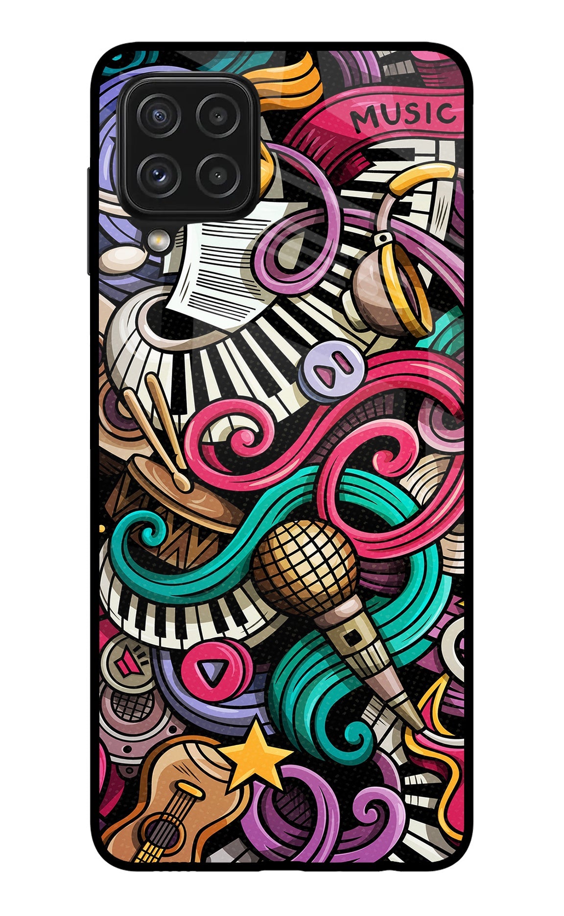 Music Abstract Samsung A22 4G Back Cover