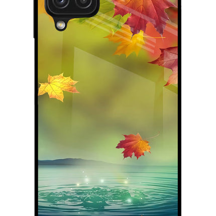 Flowers Samsung A22 4G Glass Case