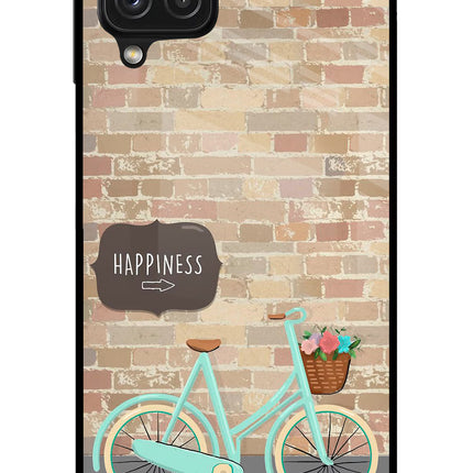 Happiness Artwork Samsung A22 4G Glass Case