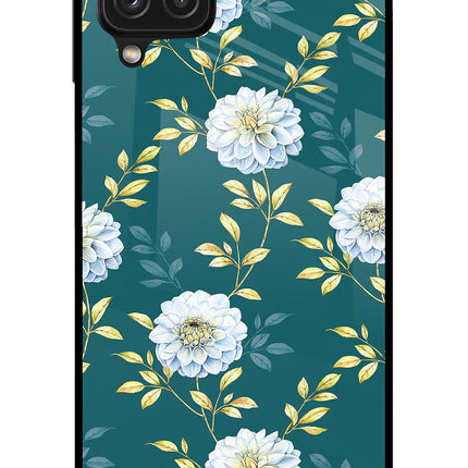 Flowers Samsung A22 4G Glass Case