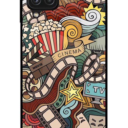 Cinema Abstract Samsung A22 4G Glass Case