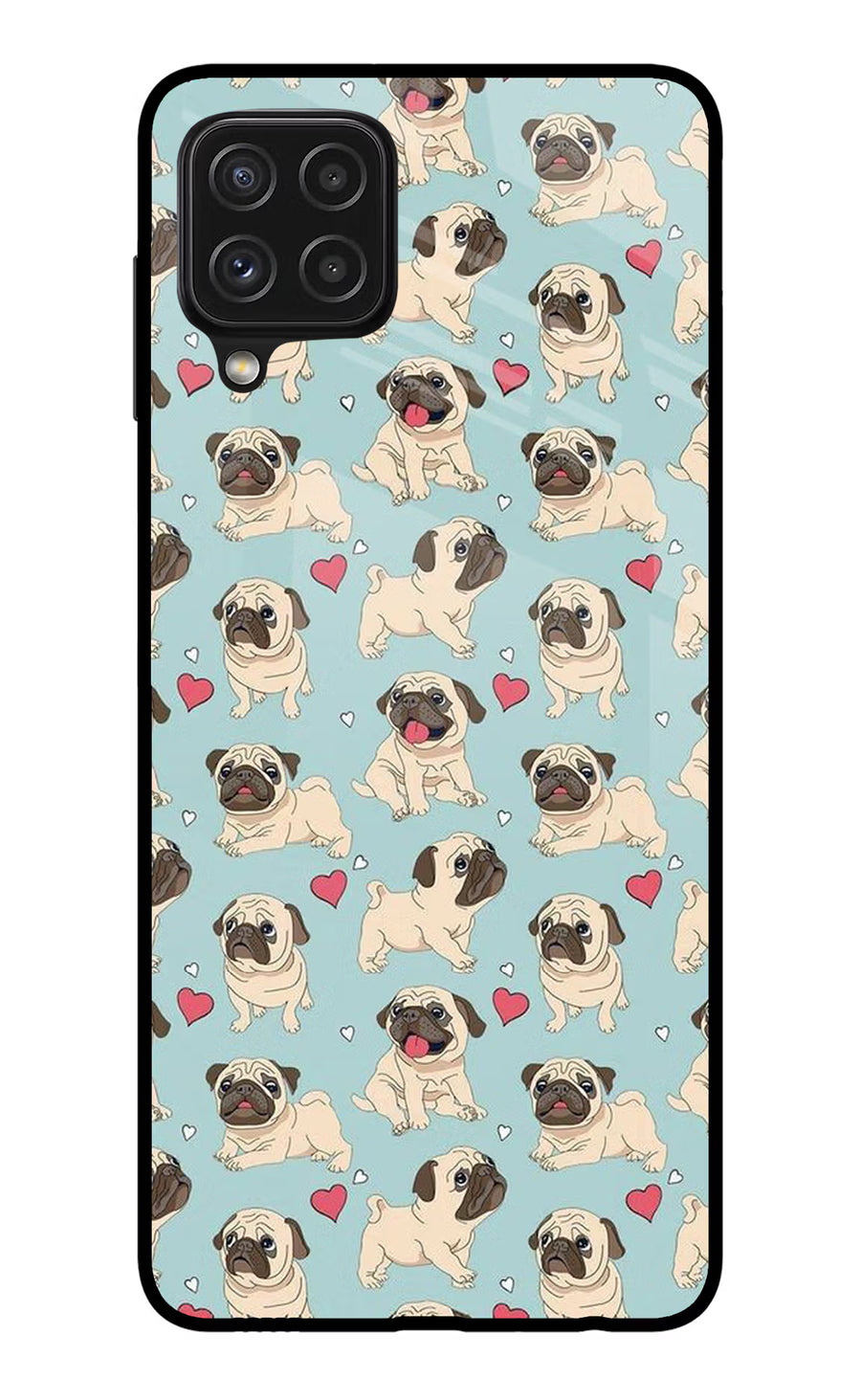 Pug Dog Samsung A22 4G Back Cover, Glass case