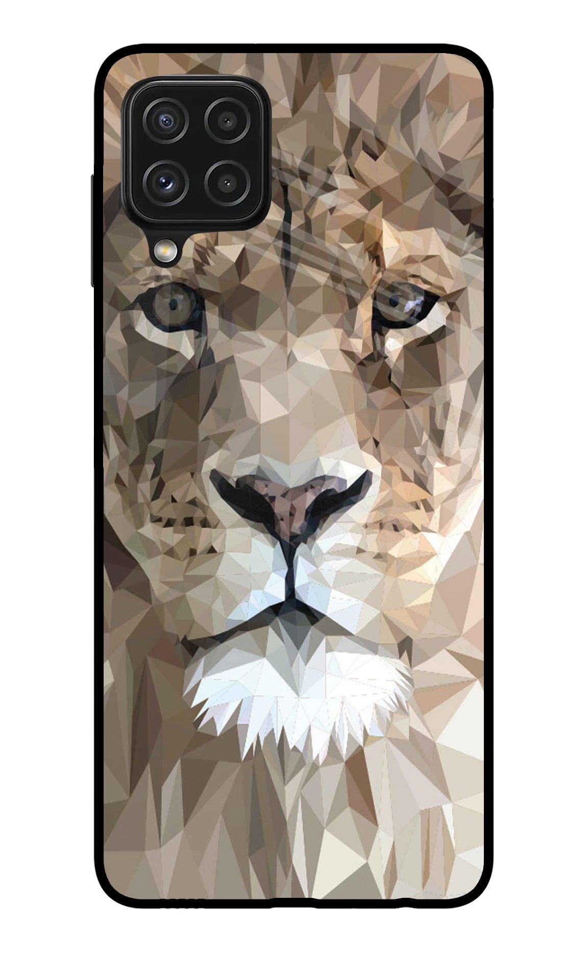 Lion Art Samsung A22 4G Glass Case