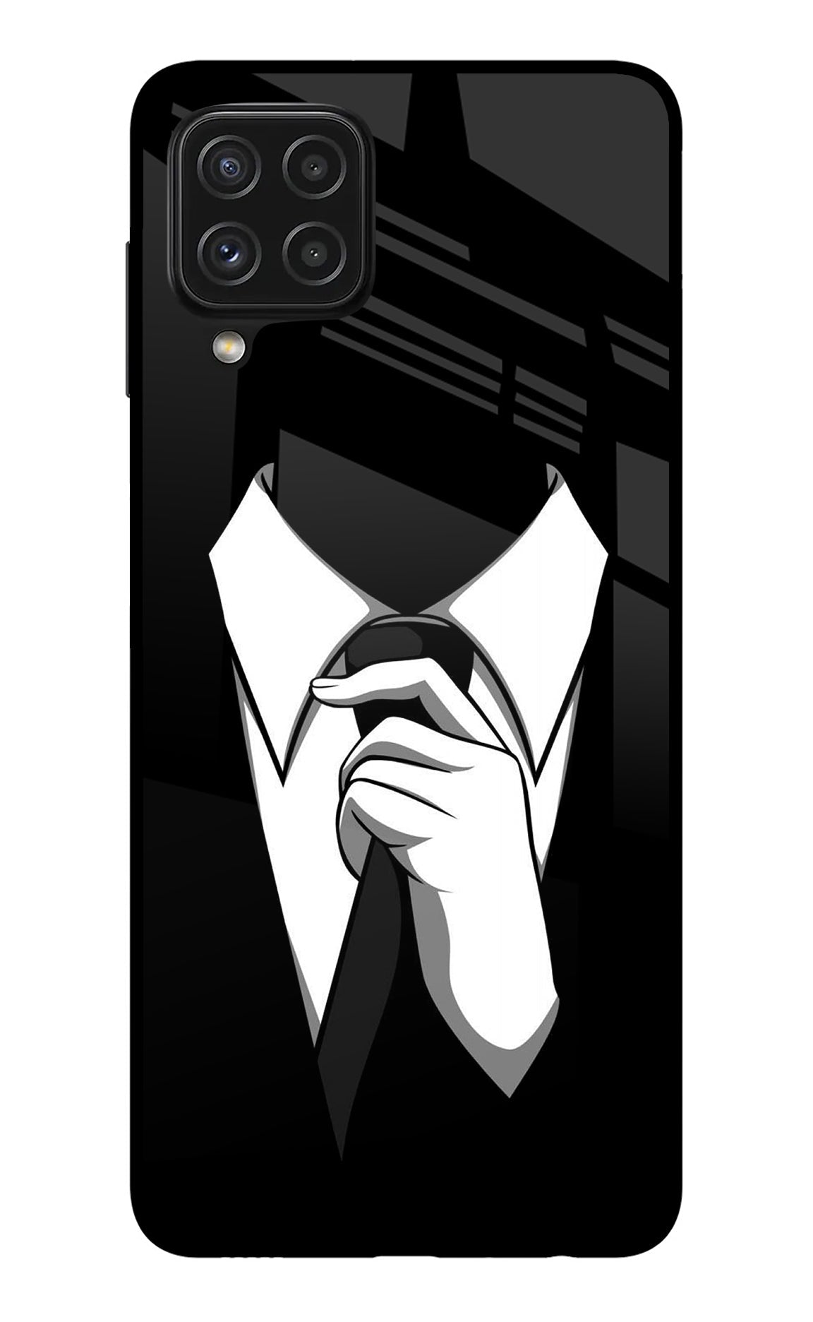 Black Tie Samsung A22 4G Glass Case