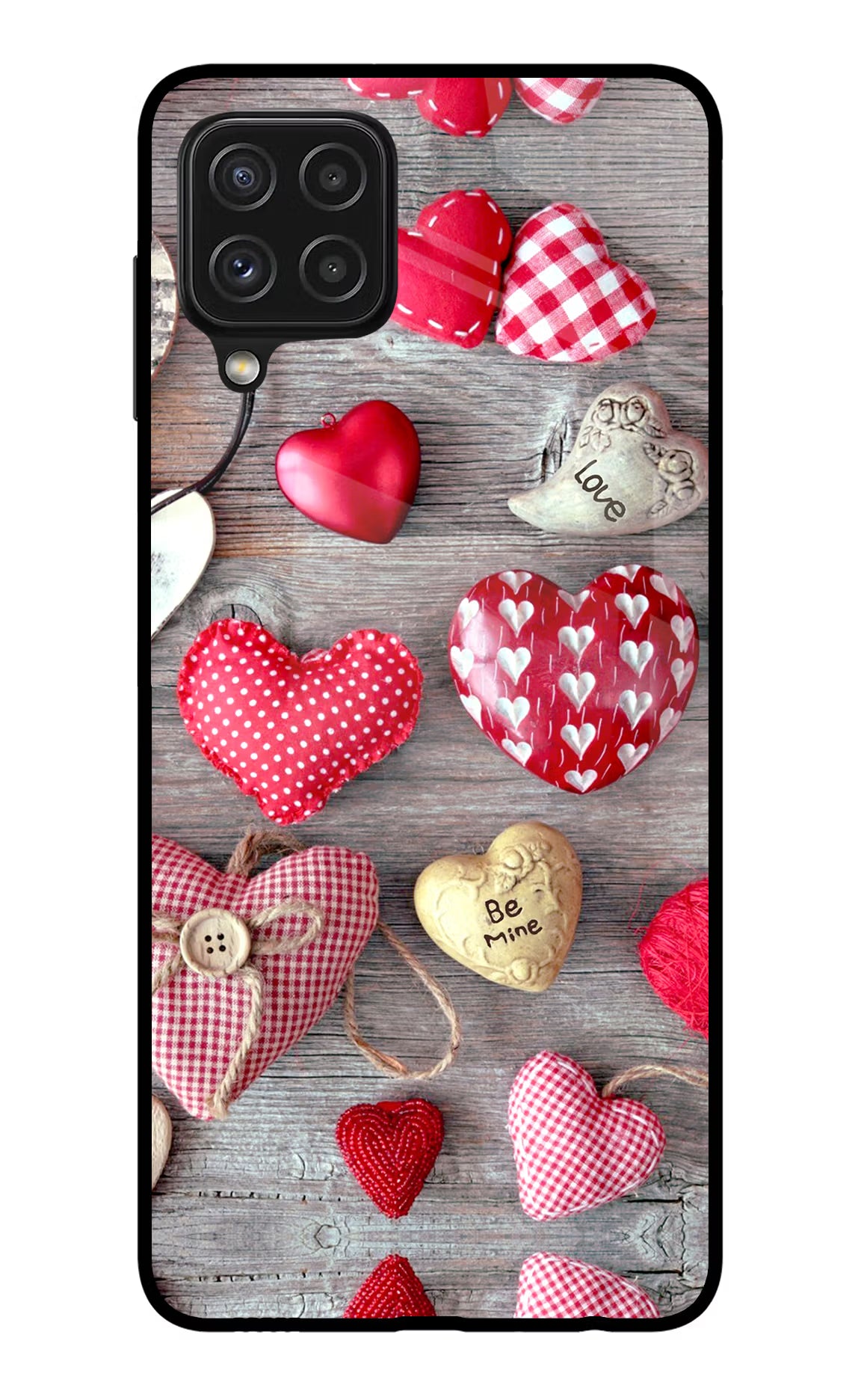 Love Wallpaper Samsung A22 4G Glass Case Back Cover by Casekaro