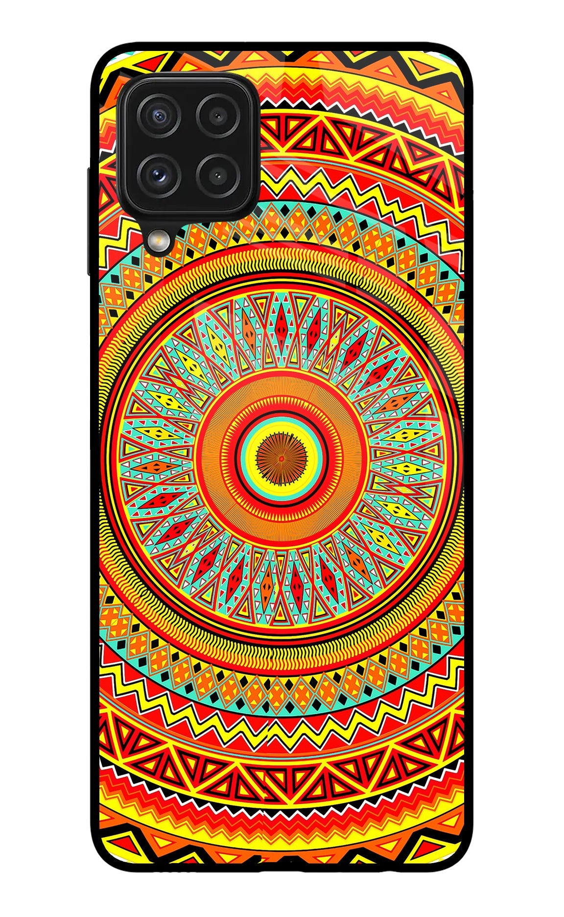 Mandala Pattern Samsung A22 4G Glass Case