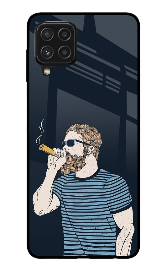 Smoking Samsung A22 4G Glass Case