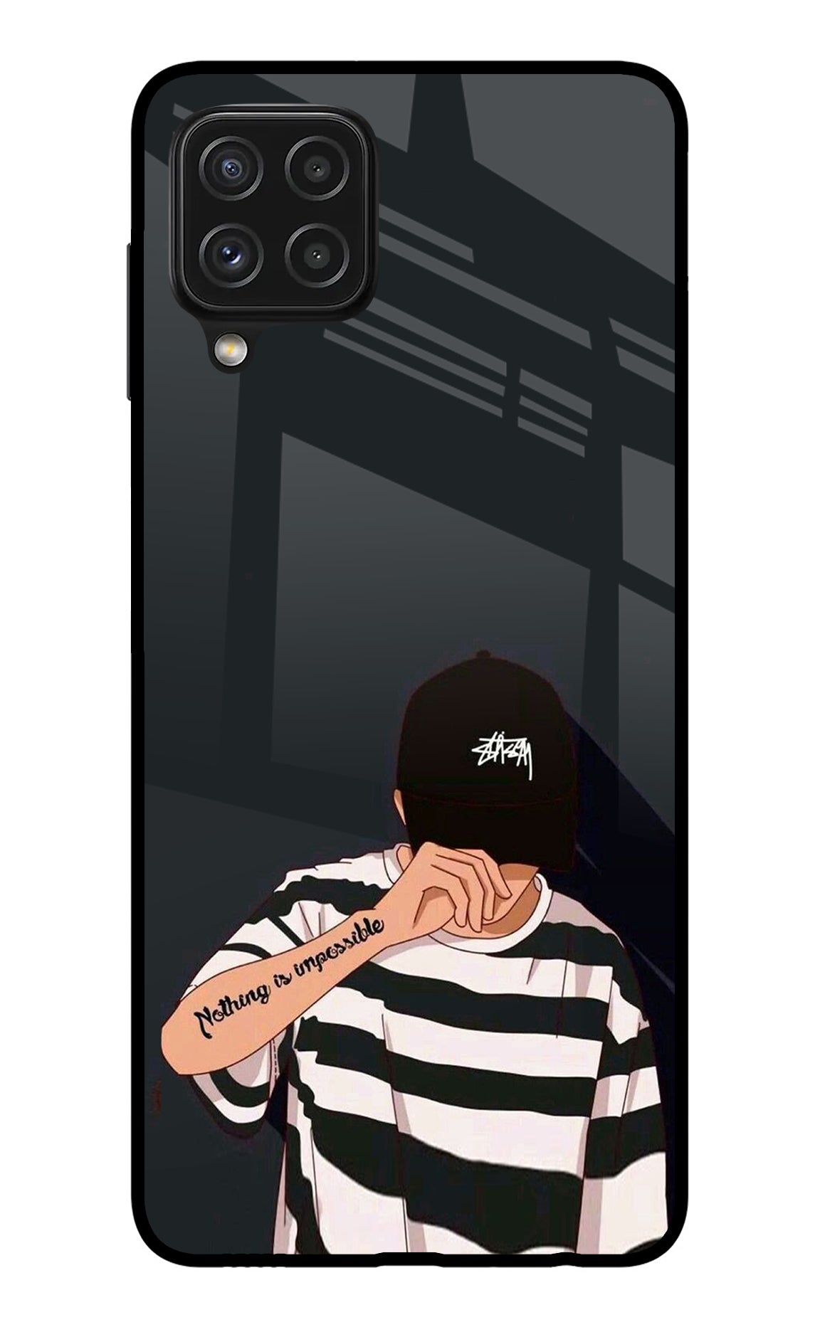 Aesthetic Boy Samsung A22 4G Glass Case