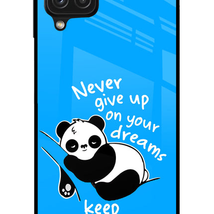 Keep Sleeping Samsung A22 4G Glass Case Back Cover by Casekaro