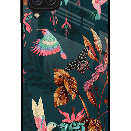 Birds Samsung A22 4G Glass Case Back Cover by Casekaro