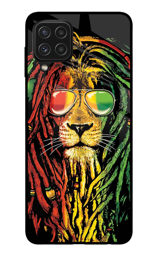 Rasta Lion Samsung A22 4G Glass Case