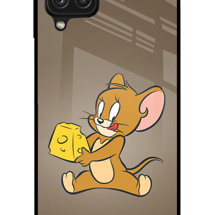 Jerry Samsung A22 4G Glass Case Back Cover by Casekaro