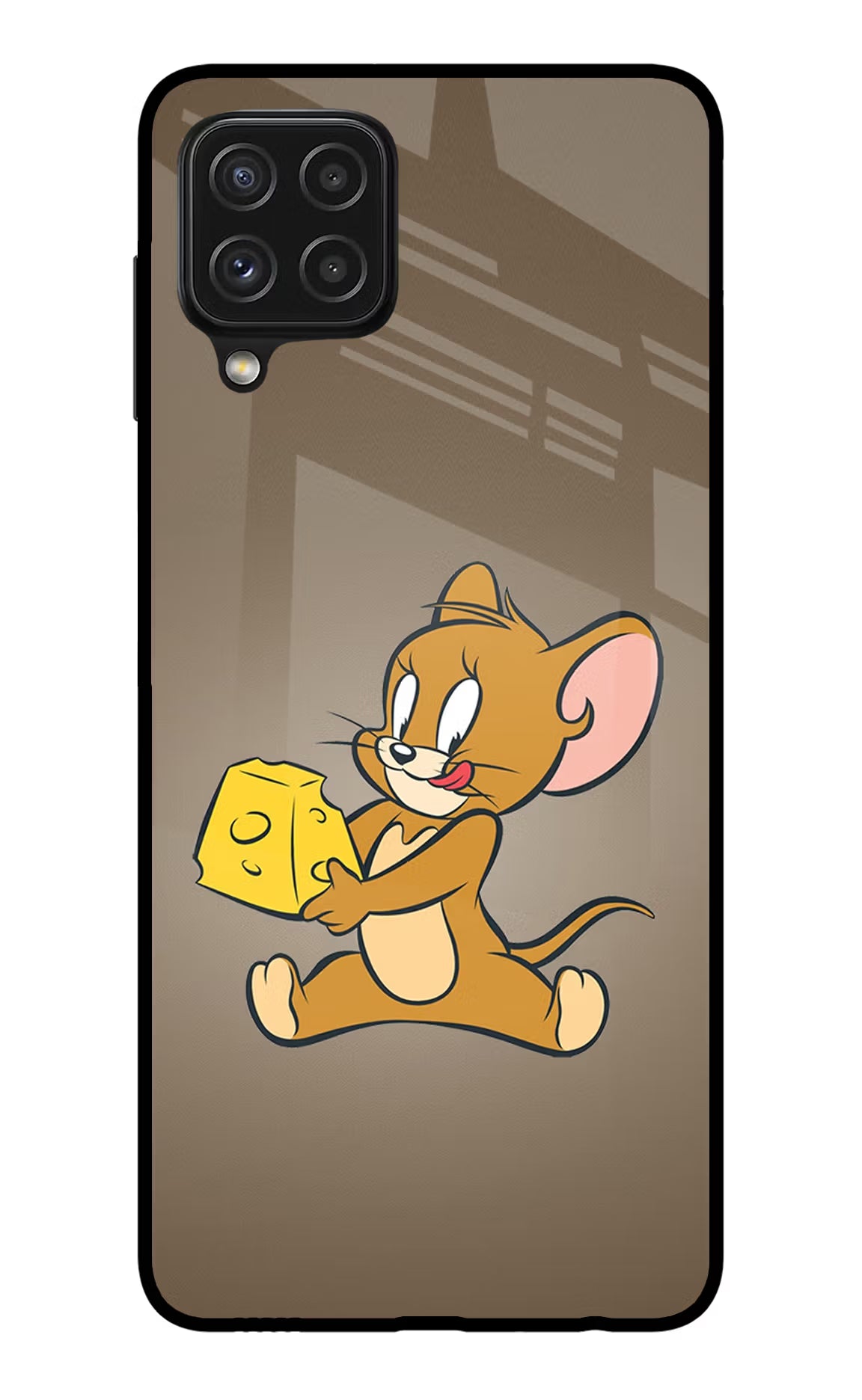 Jerry Samsung A22 4G Glass Case Back Cover by Casekaro