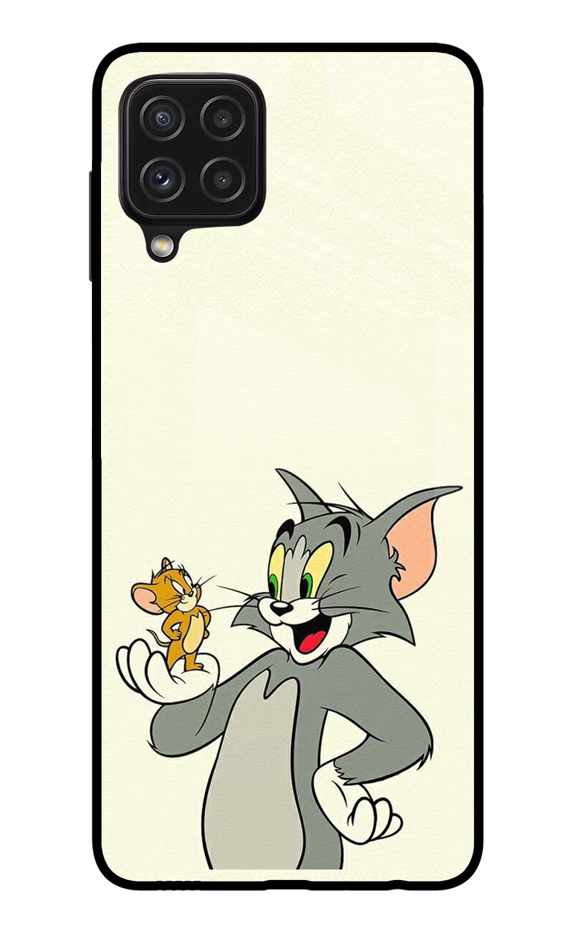 Tom & Jerry Samsung A22 4G Glass Case Back Cover by Casekaro