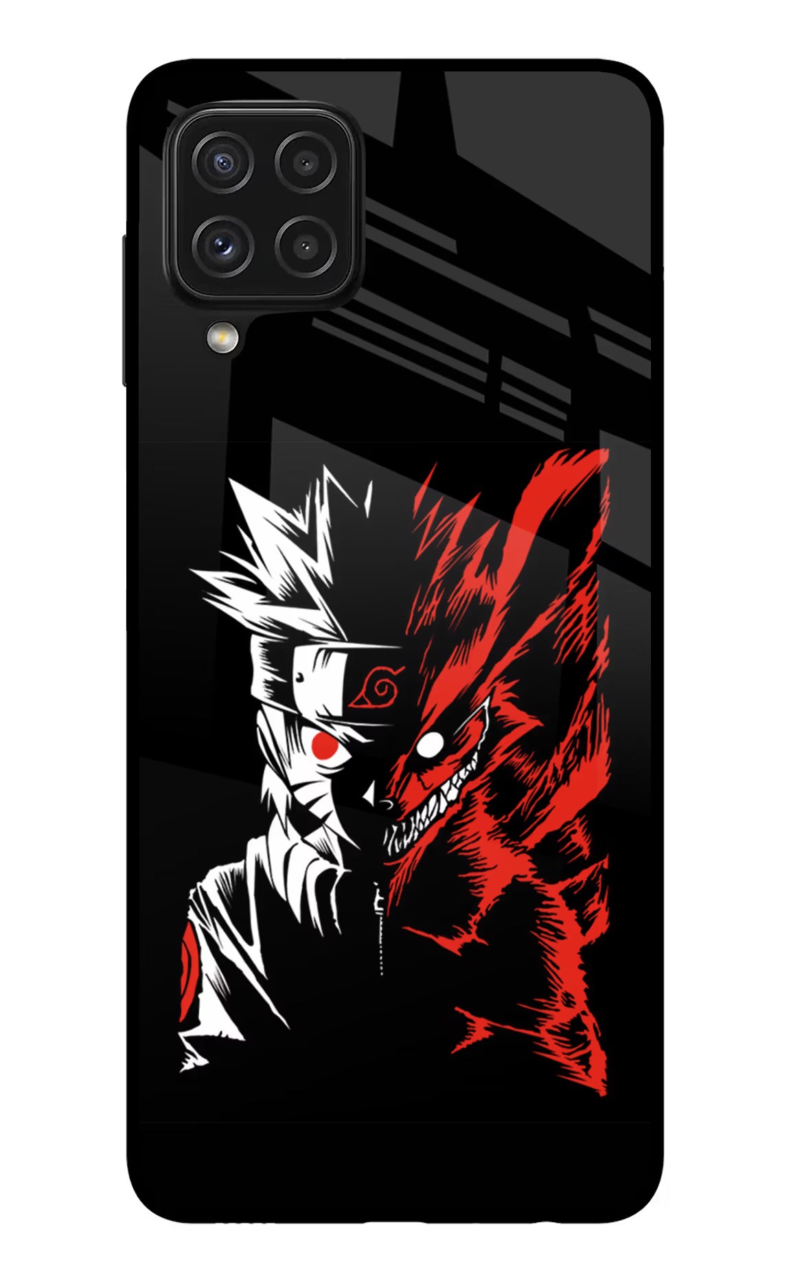Naruto Two Face Samsung A22 4G Glass Case Back Cover by Casekaro