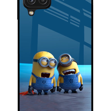 Minion Laughing Samsung A22 4G Glass Case