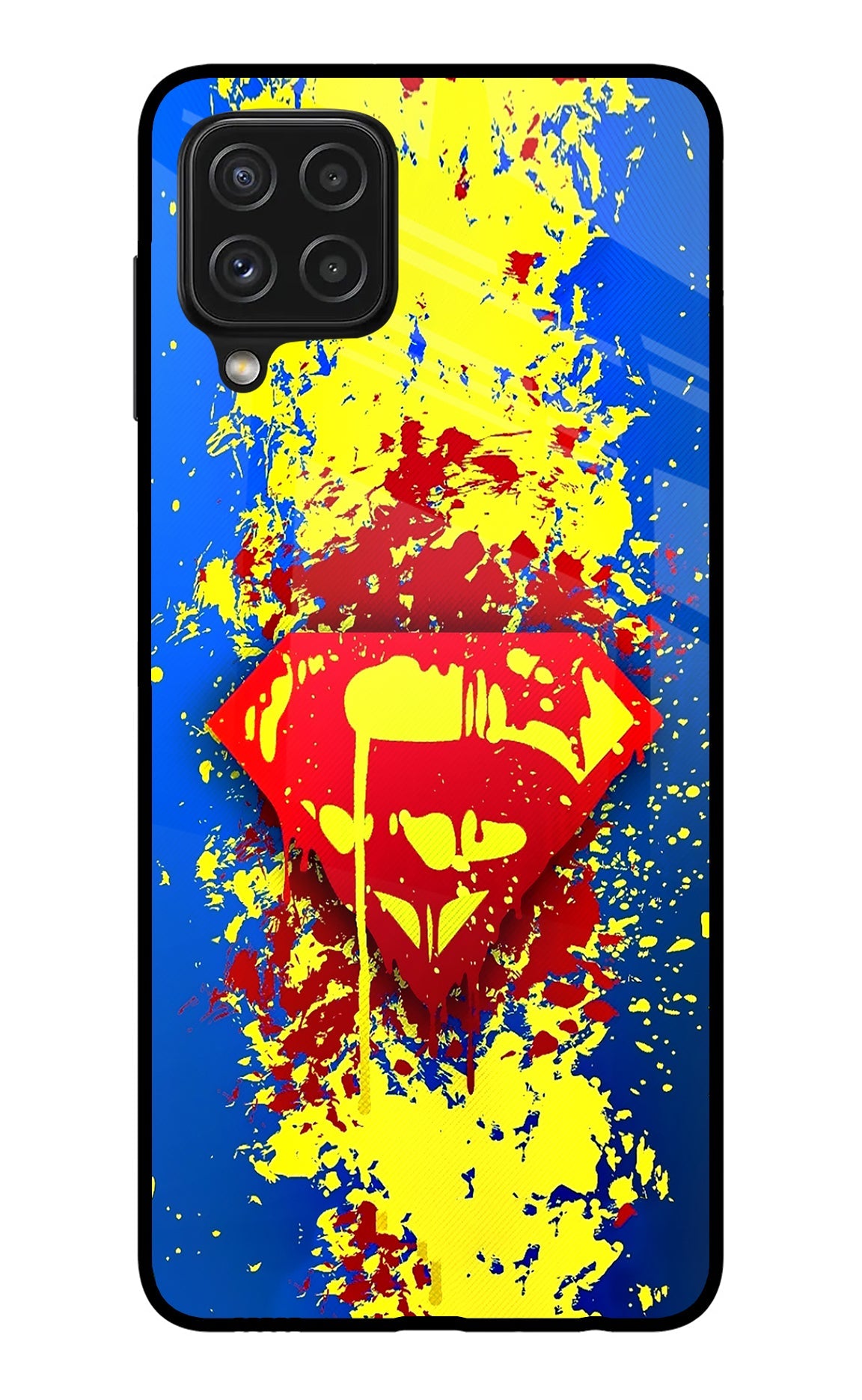 Superman logo Samsung A22 4G Glass Case