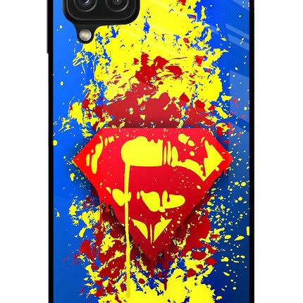 Superman logo Samsung A22 4G Glass Case