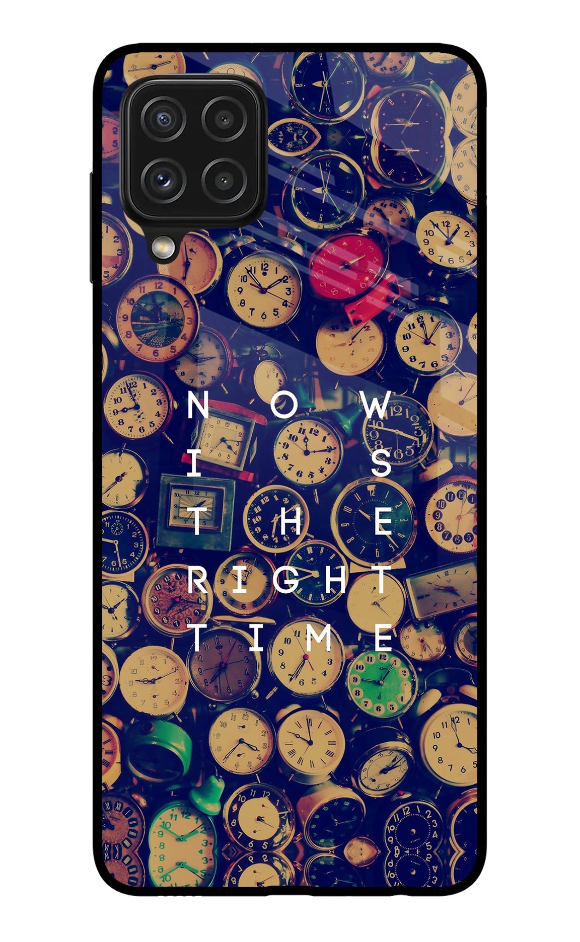 Now is the Right Time Quote Samsung A22 4G Glass Case