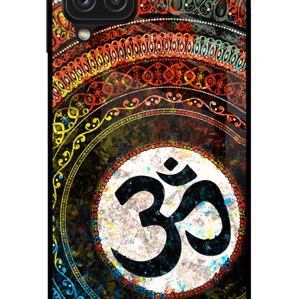 Om Cultural Samsung A22 4G Glass Case