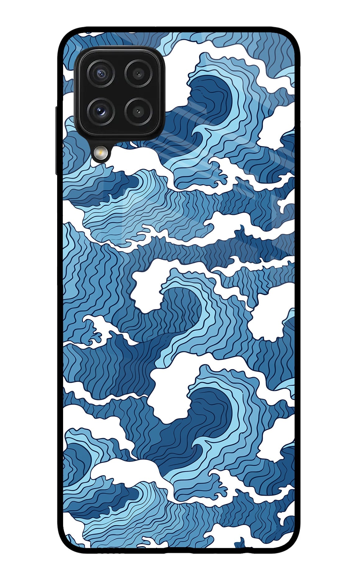 Blue Waves Samsung A22 4G Back Cover