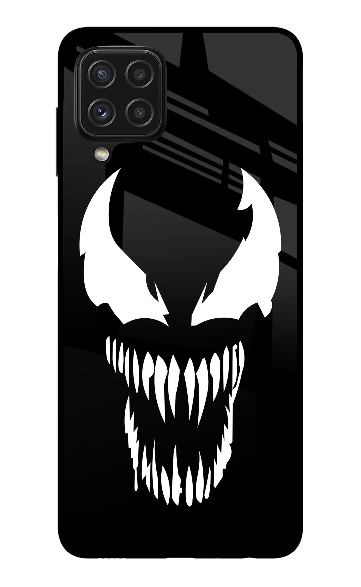 Venom Samsung A22 4G Glass Case Back Cover by Casekaro