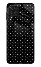 White Dots Samsung A22 4G Glass Case