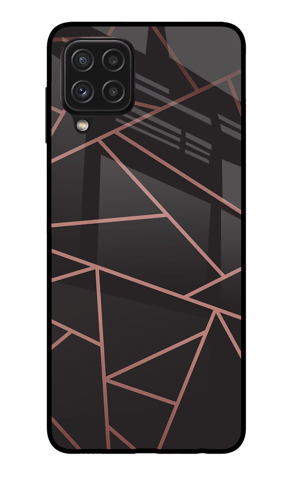 Geometric Pattern Samsung A22 4G Glass Case Back Cover by Casekaro