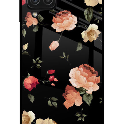 Flowers Samsung A22 4G Glass Case Back Cover by Casekaro