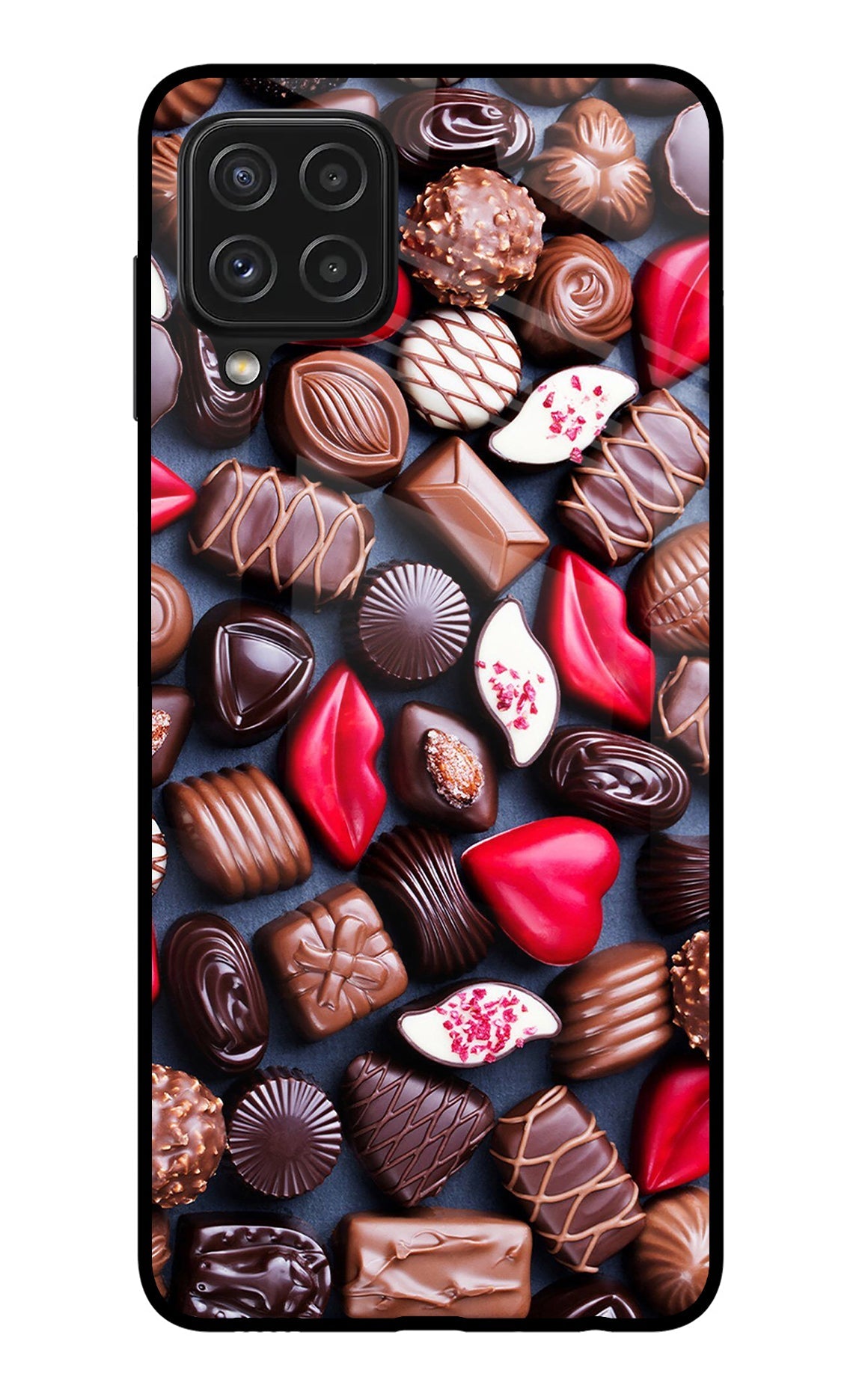 Chocolates Samsung A22 4G Glass Case