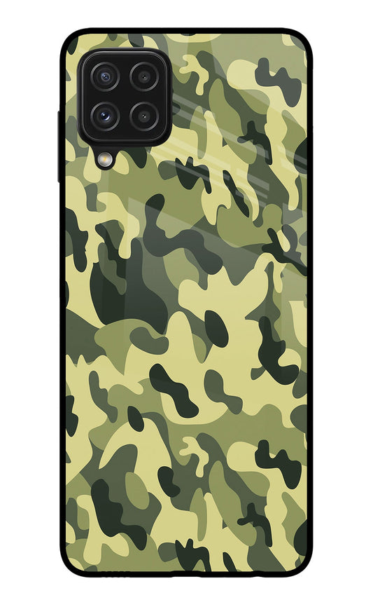 Camouflage Samsung A22 4G Glass Case