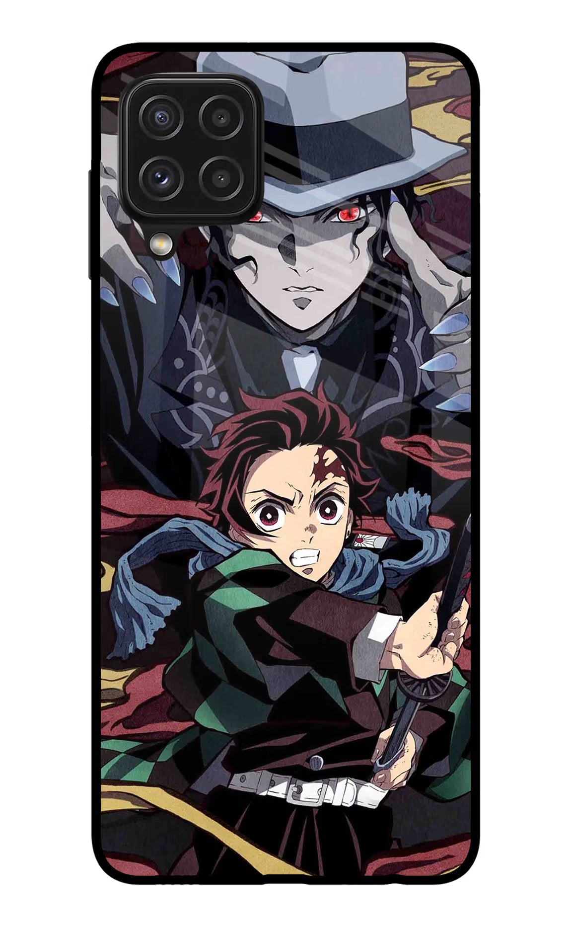 Demon Slayer Samsung A22 4G Glass Case Back Cover by Casekaro