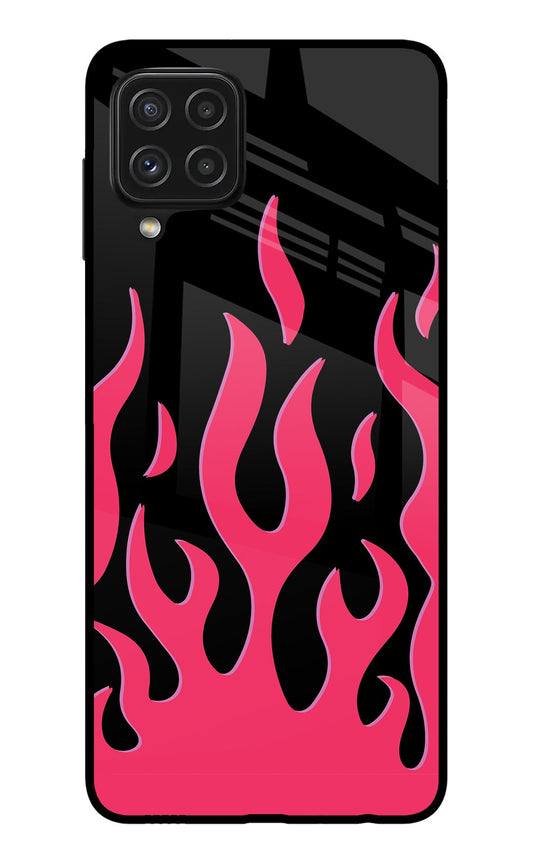 Fire Flames Samsung A22 4G Glass Case