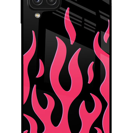 Fire Flames Samsung A22 4G Glass Case