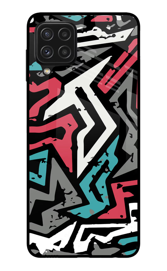 Geometric Graffiti Samsung A22 4G Glass Case