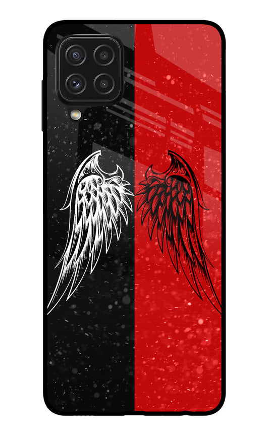 Wings Samsung A22 4G Glass Case