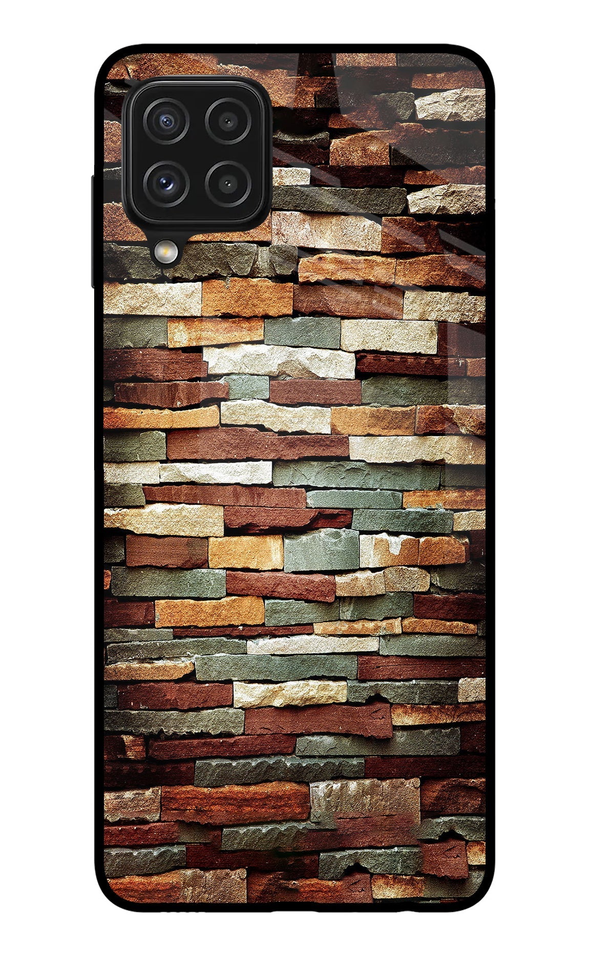 Bricks Pattern Samsung A22 4G Back Cover