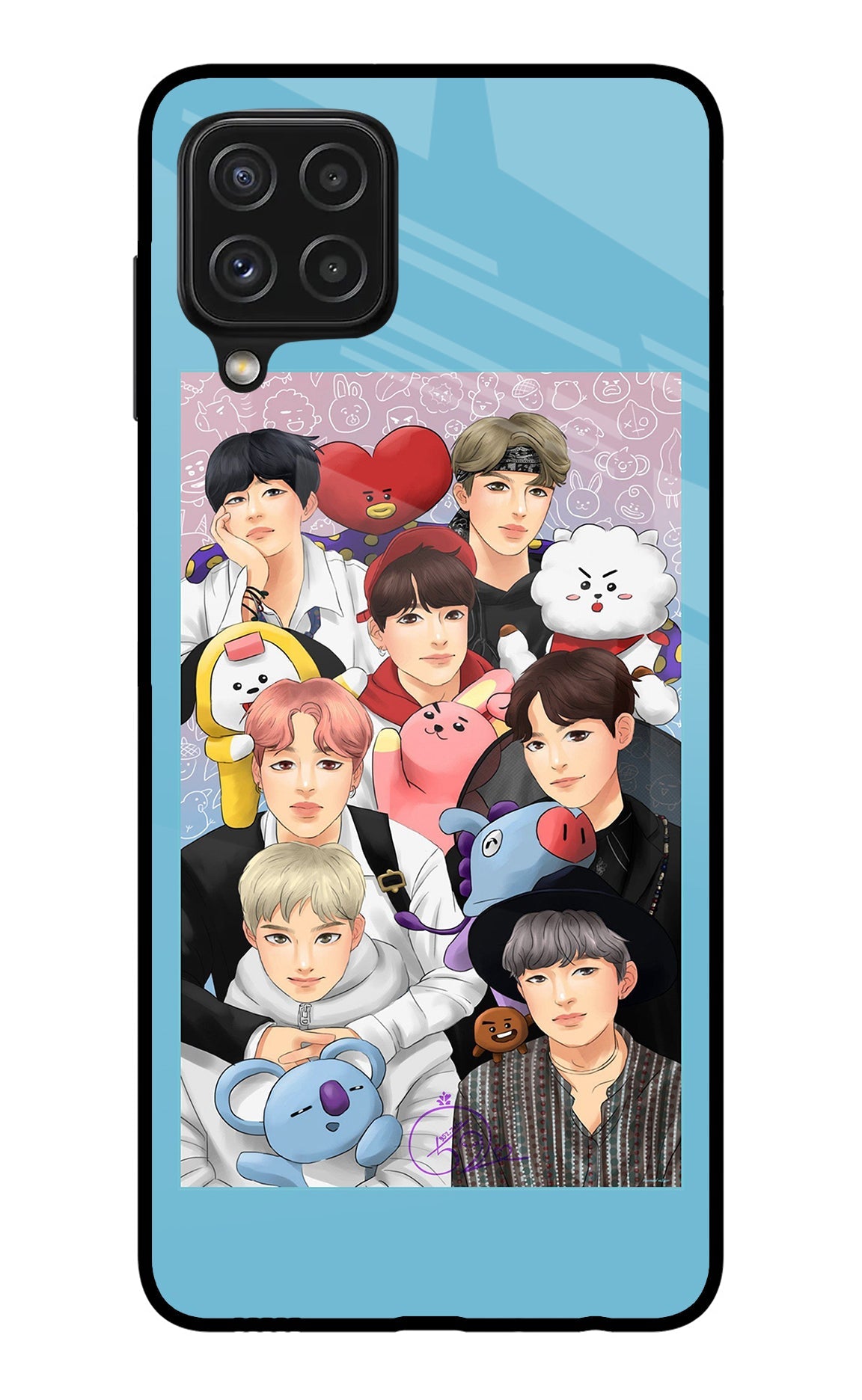 BTS with animals Samsung A22 4G Back Cover