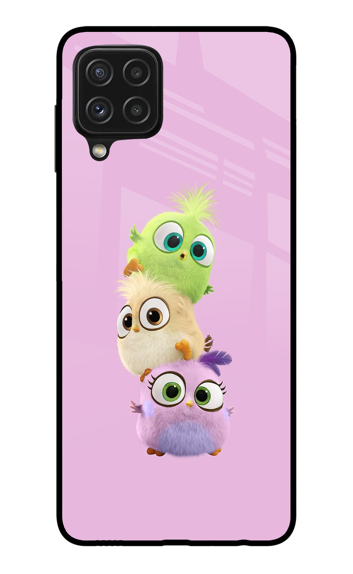 Cute Little Birds Samsung A22 4G Glass Case