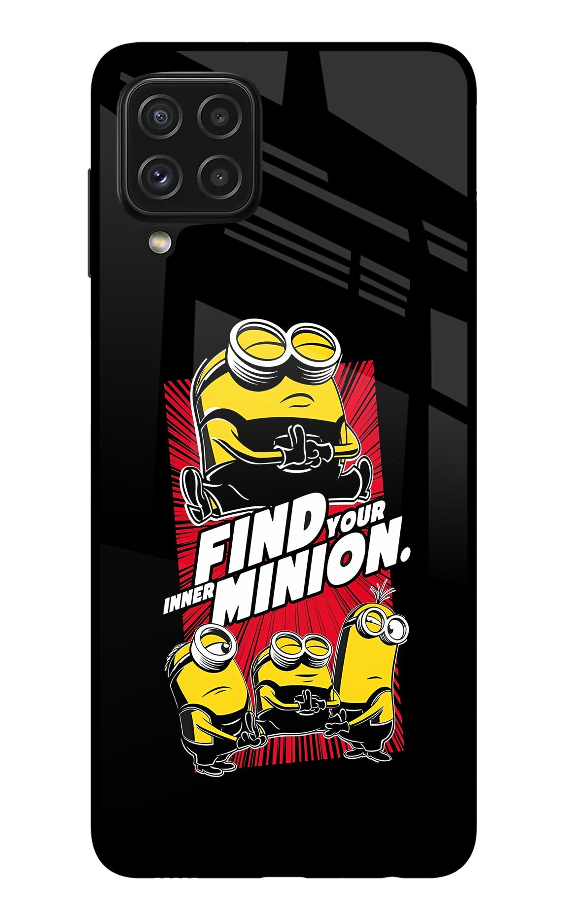 Find your inner Minion Samsung A22 4G Glass Case